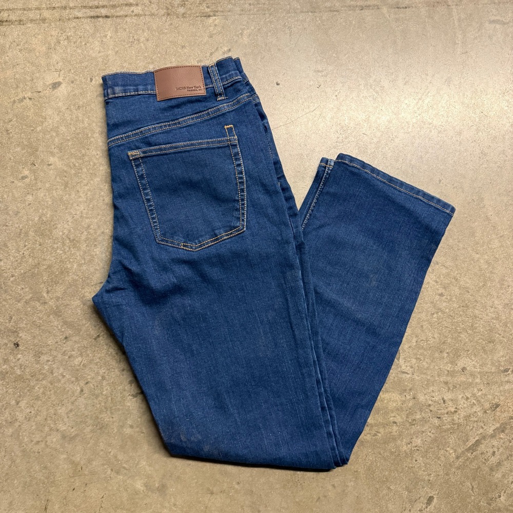JACHS New York Tribeca Mens Straight Leg Jeans Blue Denim Size 34x31